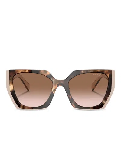 Prada Pr 15ws 01r0a6 54mm Womens Rectangle Sunglasses In Brown
