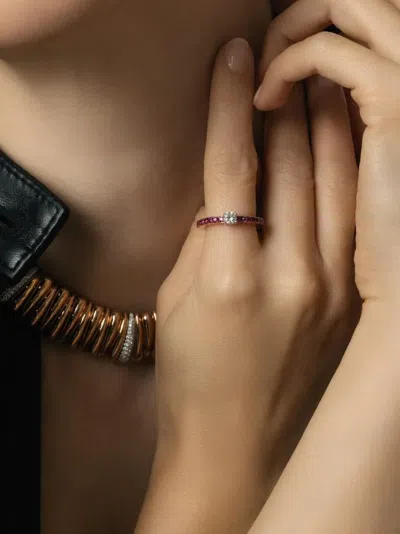 Roberto Demeglio 18k Rose Gold Diamond Ring In Gold