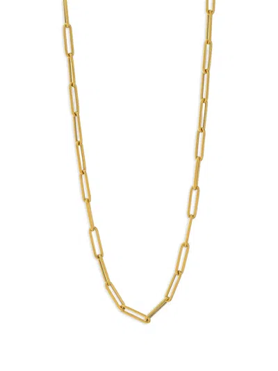 Marissa Diamonds Medium 14k Yellow Gold Paper Clip Chain Necklace In Gold