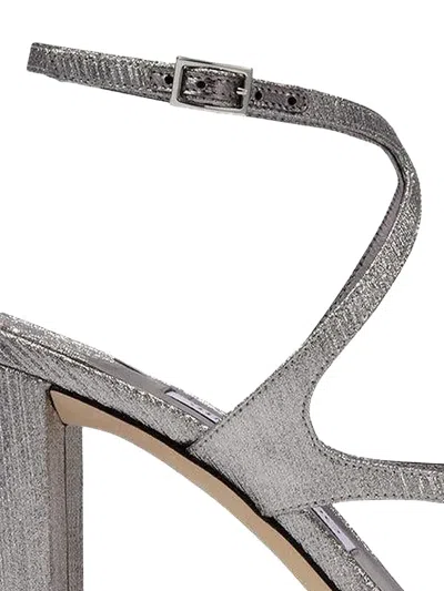 Jimmy Choo 85mm Azie Sandals In Silver