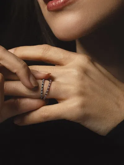 Kwiat 18kt White Gold Sapphire Ring In Blue