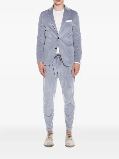 Eleventy Corduroy Two-button Suit In Gray