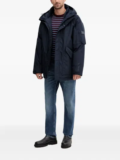 Hugo Boss Logo-patch Jeans In Blue