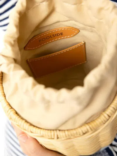 Poolside Island Shell-embellished Bucket Bag In Neutral