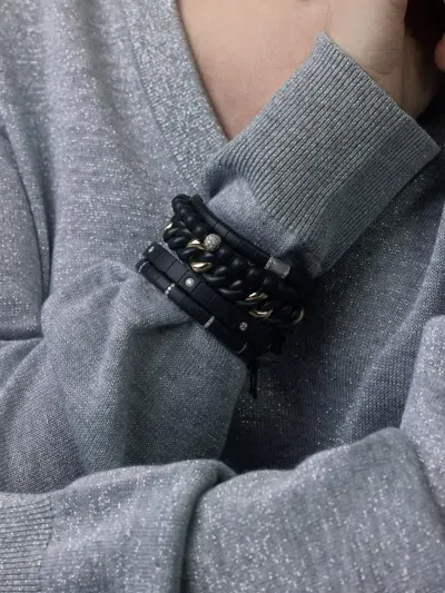 Roberto Demeglio 18k Yellow Gold Bracelet In Black