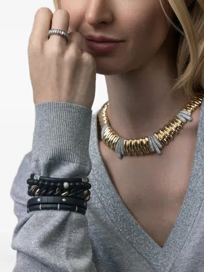 Roberto Demeglio 18k Yellow Gold Bracelet In Black