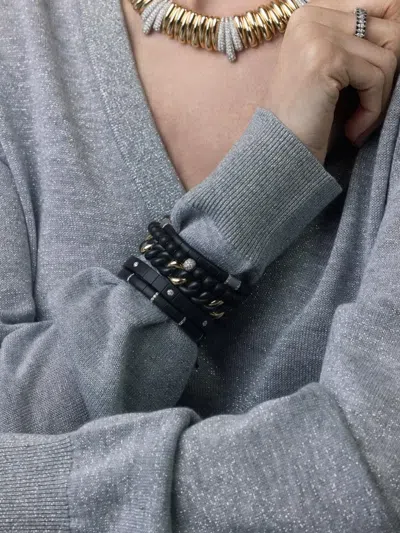 Roberto Demeglio 18k Yellow Gold Bracelet In Black