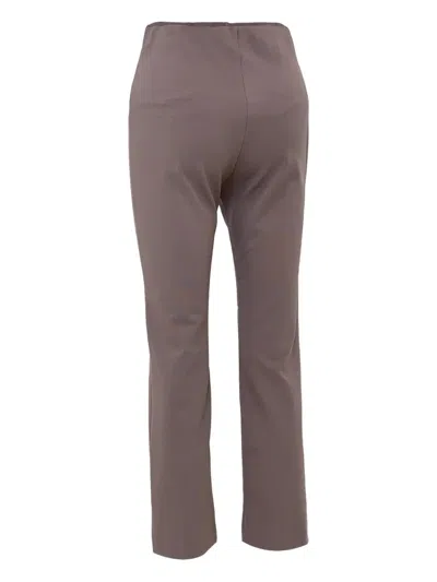 Odeeh Pull-on Cropped-hem Trousers In Brown
