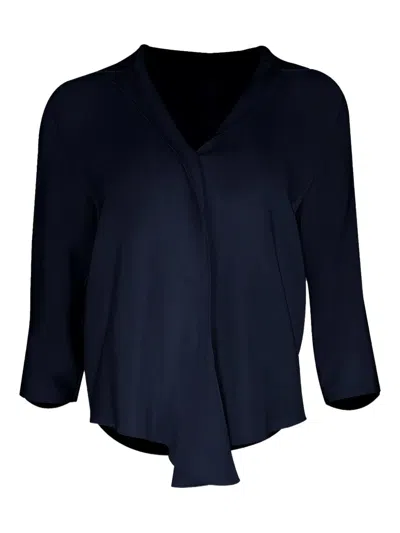 Peter Cohen Silk Blouse In Blue