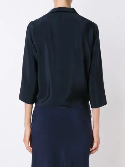 Peter Cohen Silk Blouse In Blue