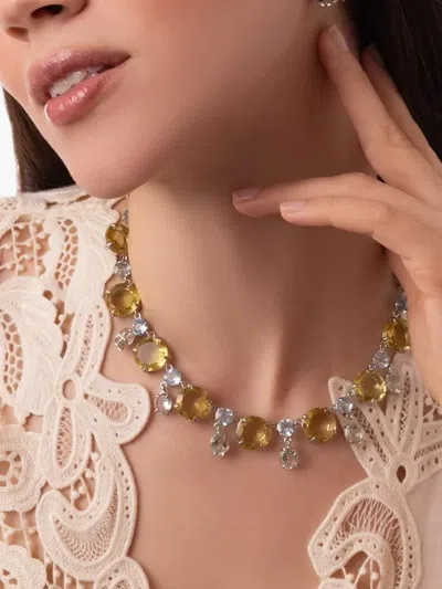 Bounkit Jewelry Amethyst Necklace In Metallic