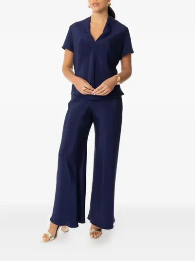 Peter Cohen Chute Wide-leg Trousers In Blue