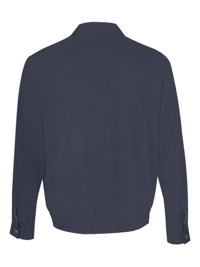 Eleventy Zip-fastening Bomber Jacket In Blue