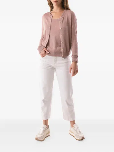 Eleventy Silk-blend Sequin-embellished Sweater Vest In Neutral