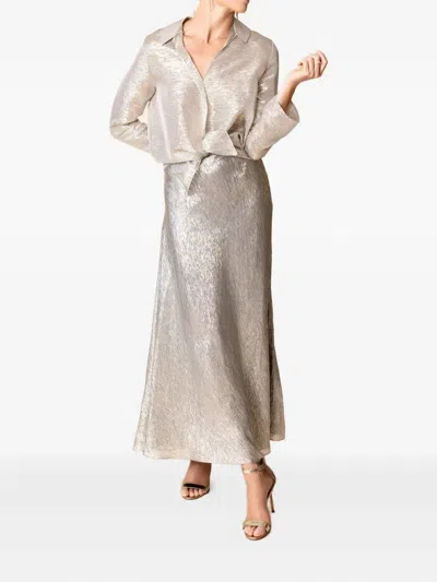 Peter Cohen Gabol Metallic-effect Shirt In Gold