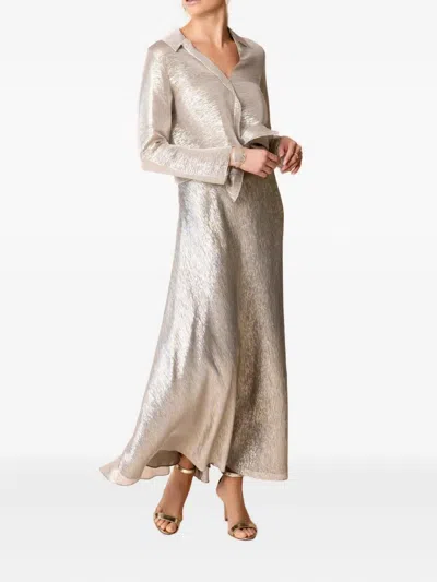 Peter Cohen Gabol Metallic-effect Shirt In Gold