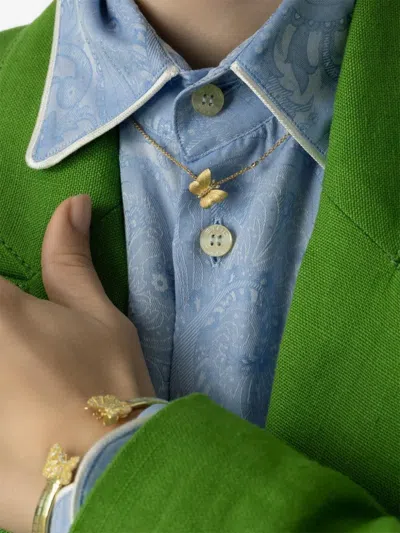 Tanya Farah 18k Yellow Gold Butterfly Diamond Bracelet In Brown