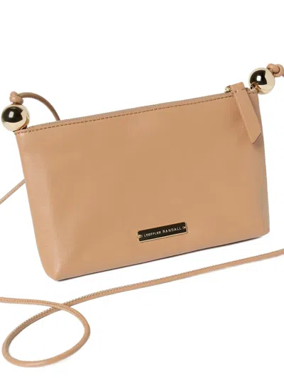 Loeffler Randall Yasmine Logo-plaque Crossbody Bag In Neutral