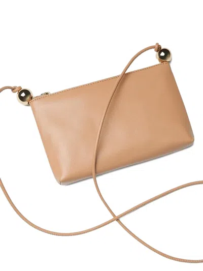 Loeffler Randall Yasmine Logo-plaque Crossbody Bag In Neutral