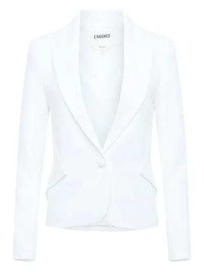 L'agence Jennah Single-breasted Blazer In White