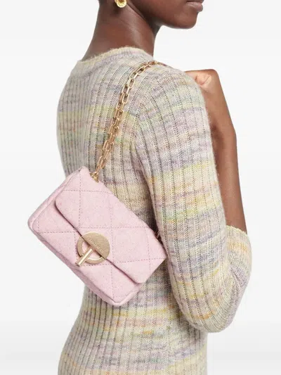 Vanessa Bruno Mini Moon Shoulder Bag In Pink