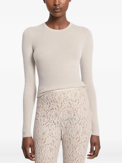 Michael Kors Hutton Cashmere Sweater In Neutral