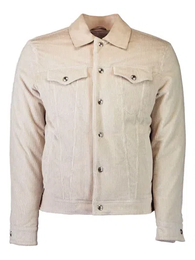 Eleventy Corduroy Jacket In Neutral