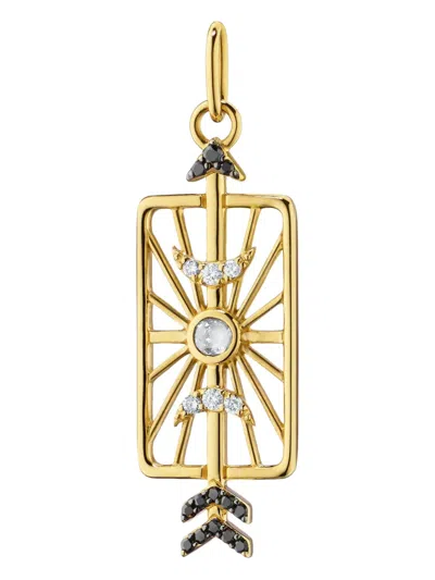 Monica Rich Kosann 18k Yellow Gold Shoot For The Moon Diamond Charm In Gold