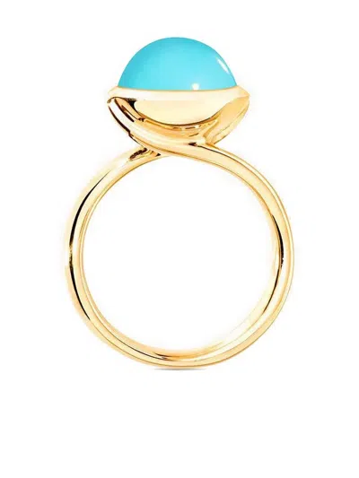 18K黄金大号 BOUTON 绿松石戒指