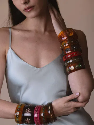 Mark Davis 18k Yellow Gold Multi-stone Bracelet In Gold