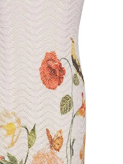 Cara Cara Orel Floral-print Crochet Dress In White