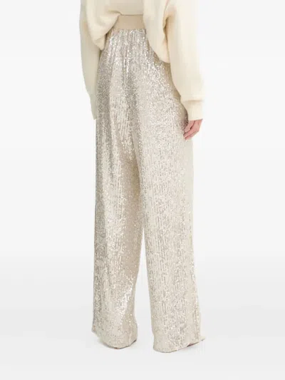 Hugo Boss Sequin-embellished Trousers In Neutral