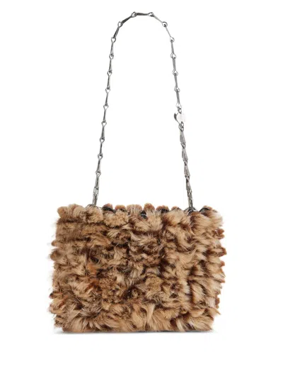 Rabanne Chain-strap Shoulder Bag In Brown