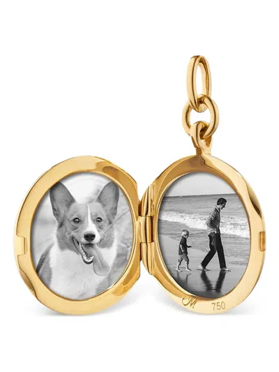 Monica Rich Kosann 18k Yellow Gold Slim Quinn Locket In Gold