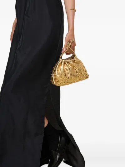 Anya Hindmarch Studded Drawstring Clutch Bag In Neutral