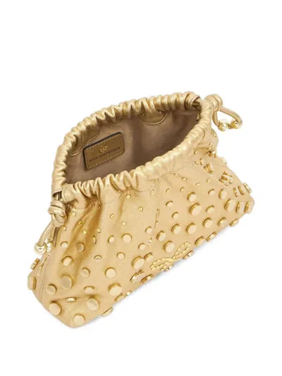Anya Hindmarch Studded Drawstring Clutch Bag In Neutral