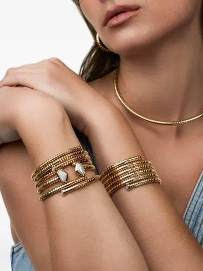 Marina B 18k Yellow Gold Trisolina Diamond Bangle Bracelet In Gold