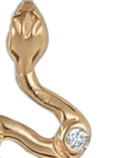 Anzie X Mel Soldera 14k Yellow Gold Snake Diamond Earring In Gold