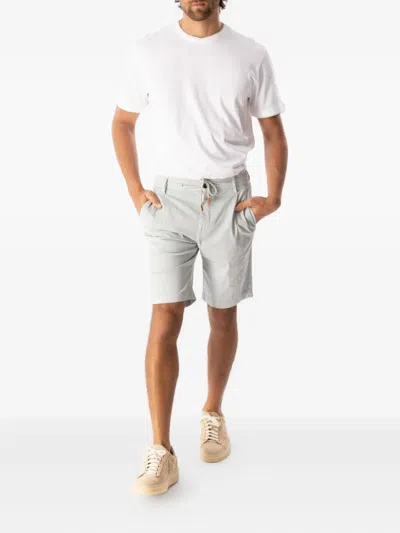 Eleventy Pleated Drawstring Shorts In Gray