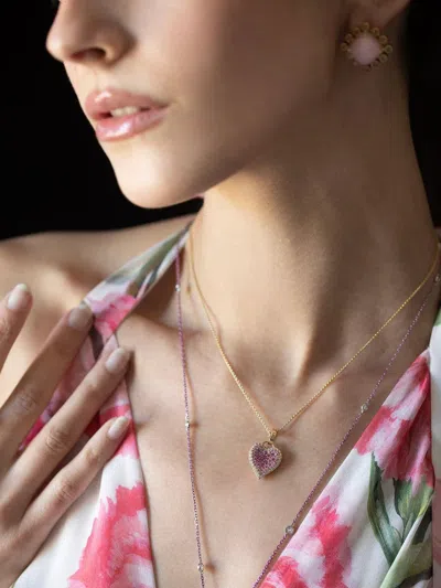 Robinson Pelham 14kt Yellow Gold Fortune Heart Sapphire Necklace In Gold