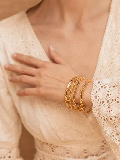 Sylvia Toledano Beaded Bangle Bracelet In Gold