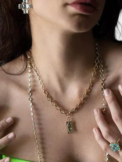 Monica Rich Kosann 18k Yellow Gold Sun Moon And Stars Diamond Pendant Charm In Gold