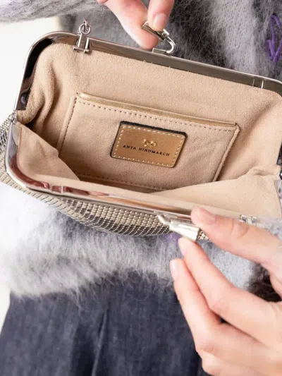 Anya Hindmarch Maud Clutch Bag In Silver