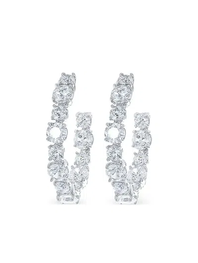 Fantasia By Deserio Stone-embellished Hoop Earrings In Metallic