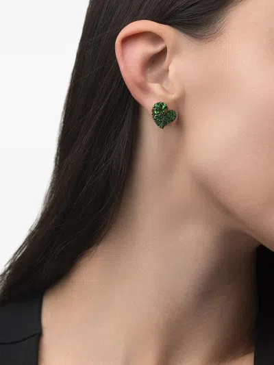 Piranesi Heartshaped Tsavorite Earrings In Green