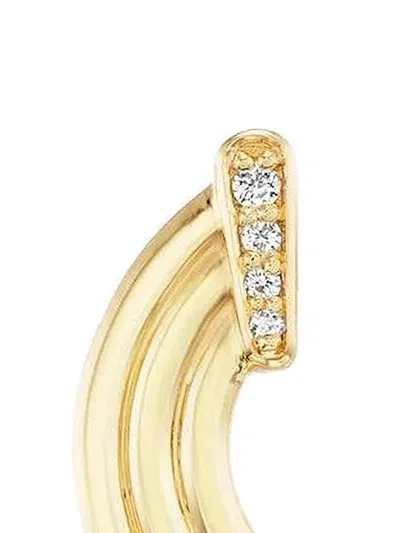 Sorellina 18k Yellow Gold Mini Record Diamond Earrings In Gold