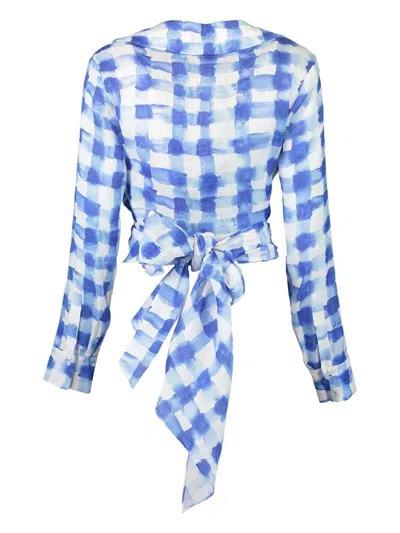 Rosie Assoulin Sash Yay Top In Blue