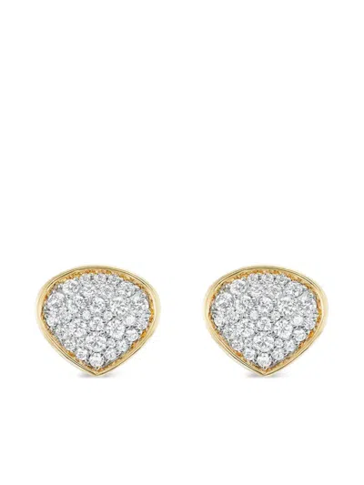Marina B 18k Yellow Gold Trisola Diamond Earrings In Gold