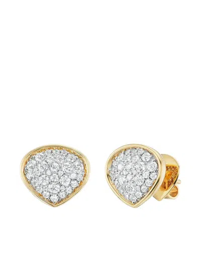 Marina B 18k Yellow Gold Trisola Diamond Earrings In Gold