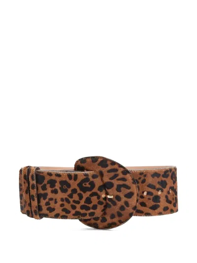Carolina Herrera Demi Lune Belt In Brown